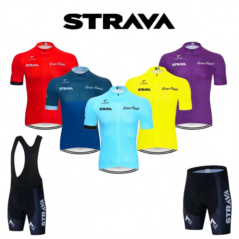 Mountain Biking Shorts - Strava Bike Jersey Set Summer Cycling