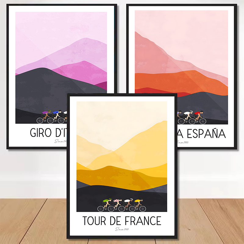 Watercolor Cycling Race Cyclis - Mountain Biking Races recension och pris